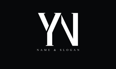 Fototapeta NY, YN, N, Y abstract letters logo monogram obraz
