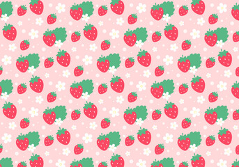ポップな苺のパターン