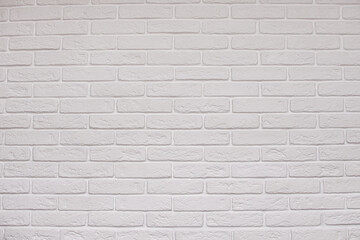 Fototapeta na wymiar White light brown beige brick wall texture for pattern background. High quality photo