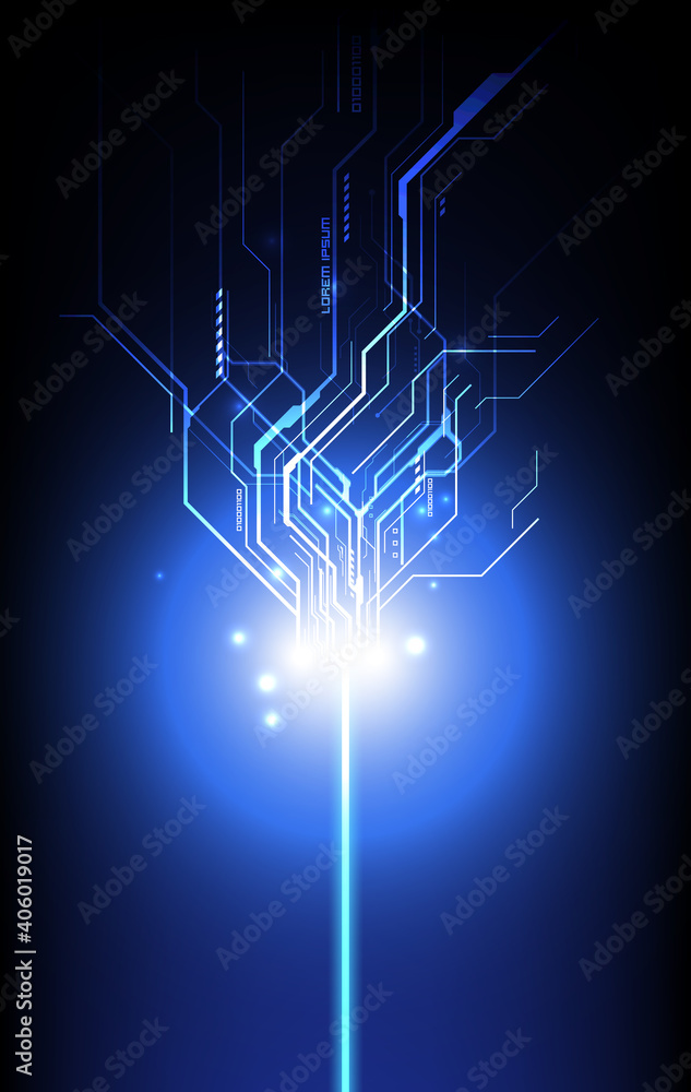 Poster connection line on networking telecommunication concept background