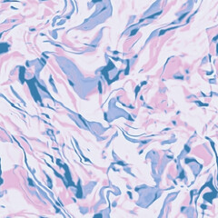 Abstract ebru cover art. Pink, blue and white color marbling texture. Creative seamless background design. Modern ink marble tile. 