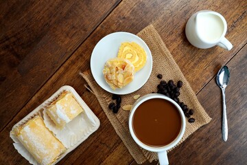 Break for black coffee and cake