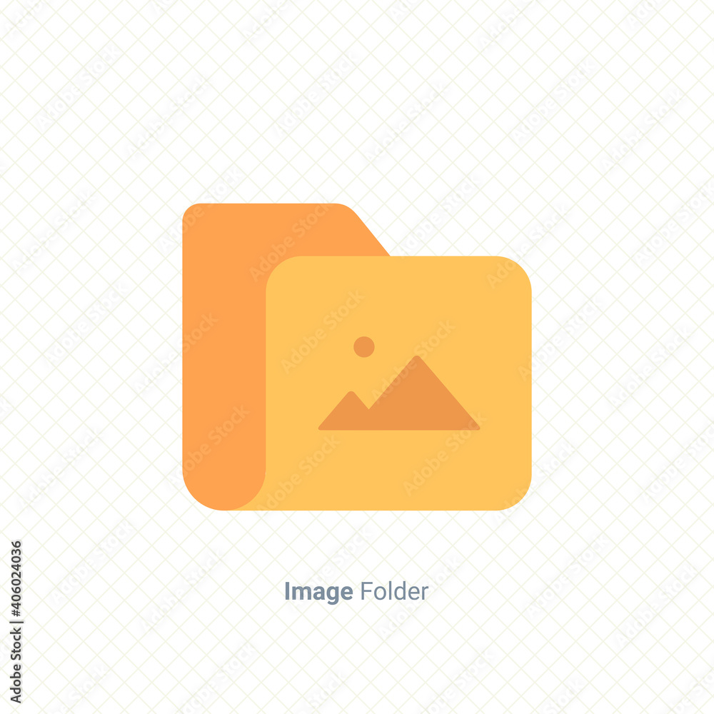 Poster picture image folder icon single graphic design element vector illustration for business presentatio