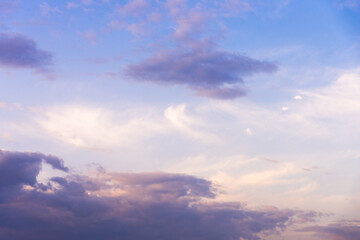 Fototapeta na wymiar sunset cloud with blue sky