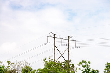 high voltage transmission line outside