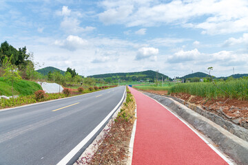 new asphalt road in the country