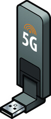 A USB 5G/NR stick/modem to enable mobile high-speed connections.
