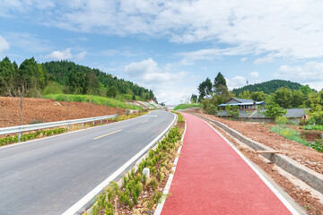 new asphalt road in the country