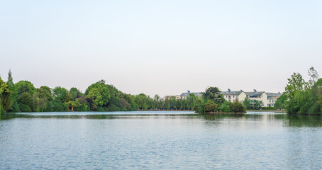 modern house by the water