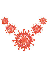 Coronavirus - isolate on a white background, format A4. Cover for a book, a notebook, a presentation.
