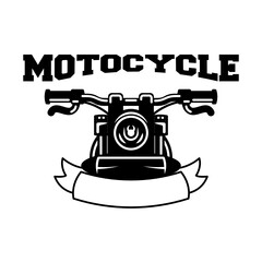 Motorcycle retro logo badge design