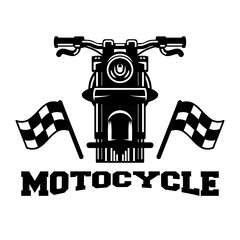 Motorcycle retro logo badge design