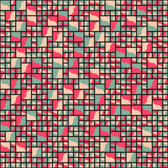 Fototapeta premium Abstract Geometric Pattern generative computational art illustration
