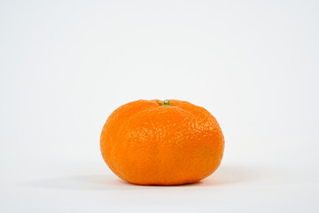 Orange mandarin on white background. Citrus fruit isolated on white. Food Concept. Copy space. 