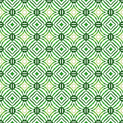 Hand drawn tropical seamless border. Green alluring boho chic summer design. Tropical seamless pattern. Textile ready indelible print, swimwear fabric, wallpaper, wrapping.