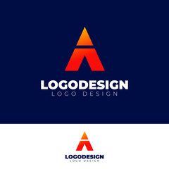 A letter logo design creative and minimal logotype vector template