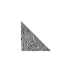 Fingerprint Right Angle Triangle Icon in trendy flat style isolated on grey background. Right Angle Triangle symbol for your web site design, logo, app, UI. Vector illustration, EPS10, geometric