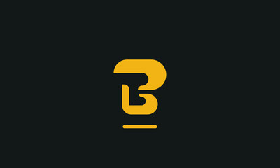 Obraz premium letter b text initial line art minimal logo design