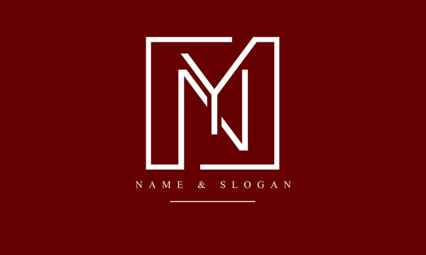 NY, YN, N, Y abstract letters logo monogram