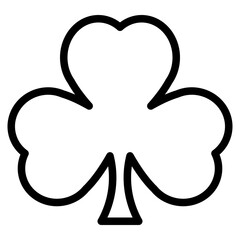 Shamrock icon for web element , webpage, application, card, printing, social media, posts etc.