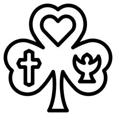 Trinity icon for web element , webpage, application, card, printing, social media, posts etc.