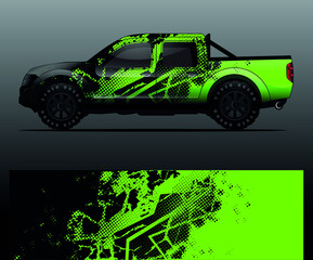 Truck decal graphic wrap vector, abstract background