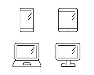 パソコンやスマホなどのデジタルデバイスのアイコンのセット タブレット Pc スマートフォン 画面 Wall Mural Yugoro パソコンやスマホなどのデジタルデバイスのアイコンのセット タブレット Pc スマートフォン 画面 Wall Mural Yugoro
