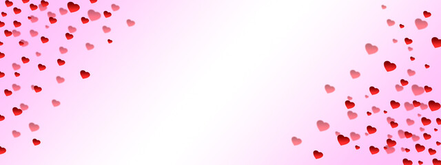Fototapeta na wymiar Valentine's Day abstract background with hearts and text space