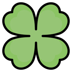 Shamrock icon for web element , webpage, application, card, printing, social media, posts etc.
