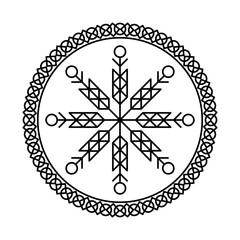 Magic Runic symbols. Sacred geometry, mandala. Medieval sign. Symbols of the esoteric mandala. Occult ancient symbols.