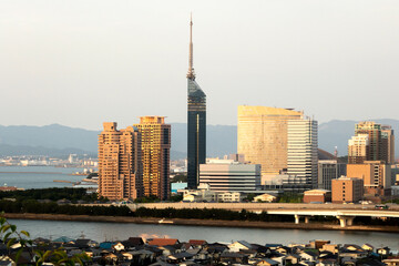 Obraz premium 福岡市 街並み