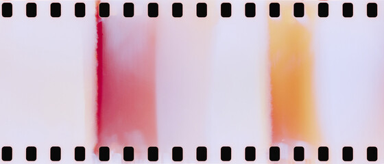 real film strip texture with burn light leaks, abstract background - 406054674