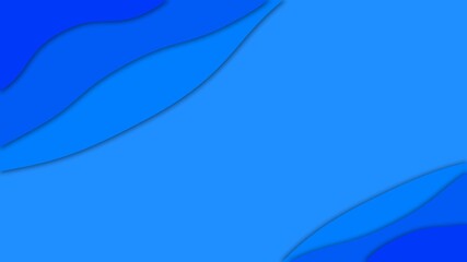 Abstract background - light blue wall with different blue waves and space for your text - 3D illustration