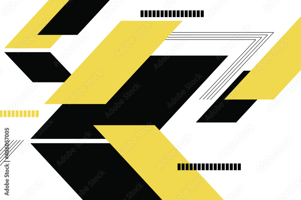 Wall mural abstract background pattern made with geometric shapes (parallelograms) and lines in technology conc