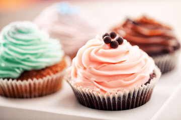Cupcake Box to Take-Away. High quality photo.