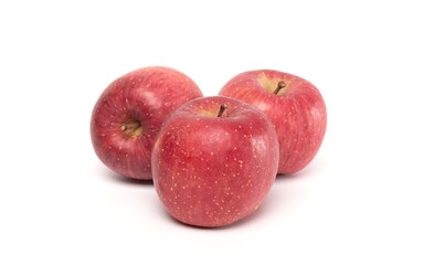 Fuji apple isolated on white background. Japanese healthy food