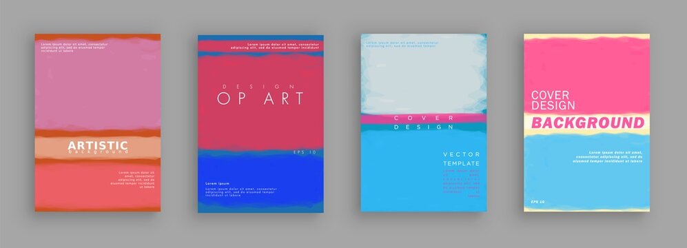 Minimalistic art. Cover design. Abstract painting style. Colorful background geometric patterns.