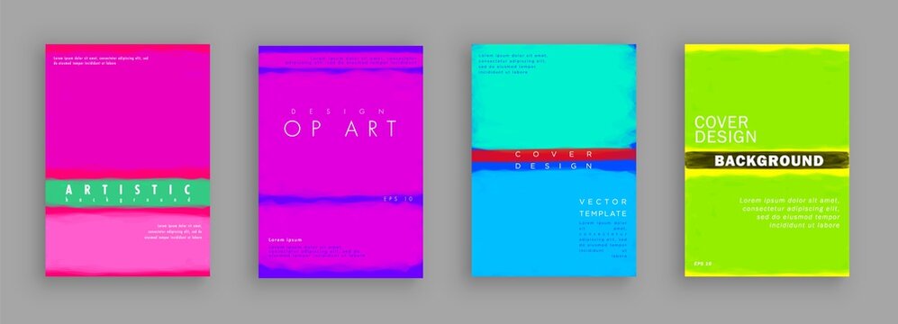 Minimalistic art. Cover design. Abstract painting style. Colorful background geometric patterns.