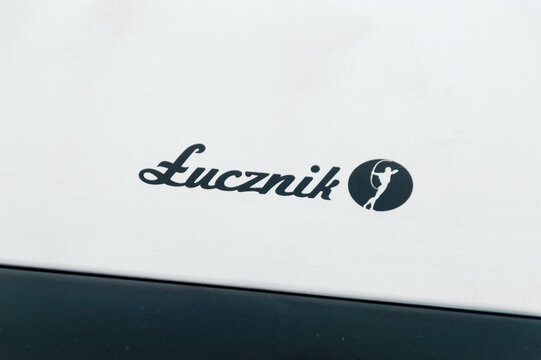 Pruszcz Gdanski, Poland - January 6, 2021: Sign and logo of Lucznik.