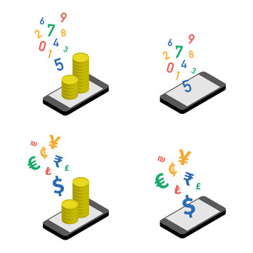 スマートフォンでの金銭のやり取りのイメージ