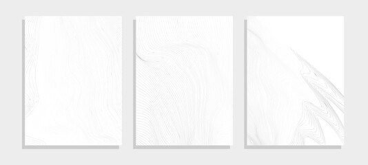 thin wavy lines template vector background set