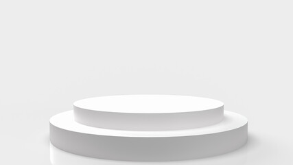The white stage on clear background for presentation  3d rendering..