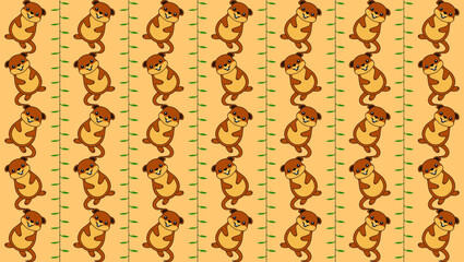 Groundhog Pattern Vector Illustration for Groundhog Day Celebration