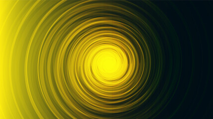 Comic Yellow Spiral Black Hole on Black Galaxy Background.planet and physics concept design,vector illustration.