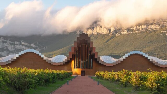 Wine, architecture and landscape in Rioja region, Spain
