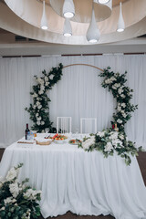 set table in the restaurant