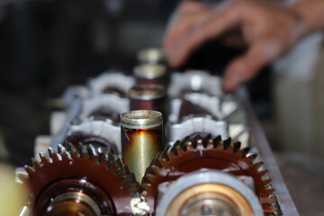 Repair of the internal combustion engine of a passenger car. Replacing the timing chain.
