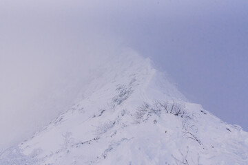 Fototapeta na wymiar Winter climbing and scenery at Gongen Giboshi