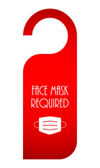door knof infection mask required