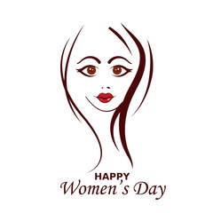 8 March. International Women's Day. Number 8 with text on background. Vector Illustration.